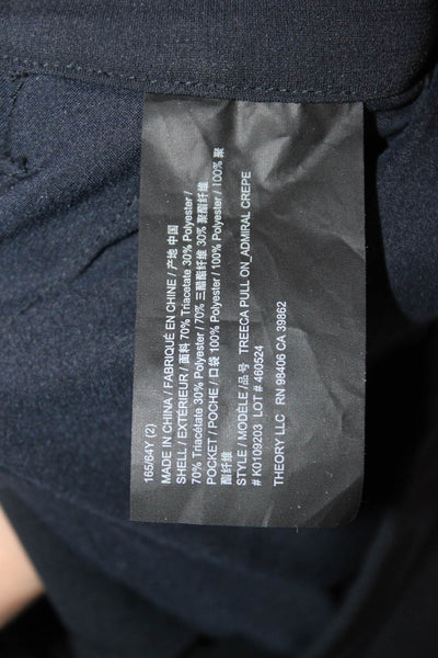 Theory Womens Ankle Cropped Dress Pants Black Size 2