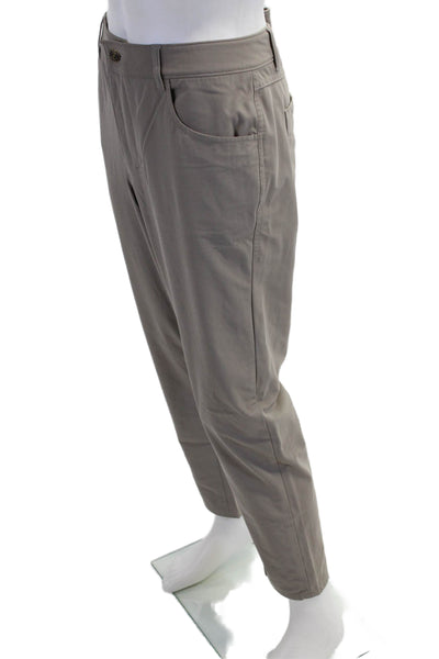 Johnnie-o Mens Gray Chino Khaki Pants Button Polyester Size 35