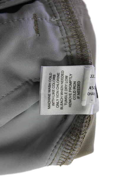Johnnie-o Men Chino Khakis Gray Polyester Button Fly Solid Fall Size 35