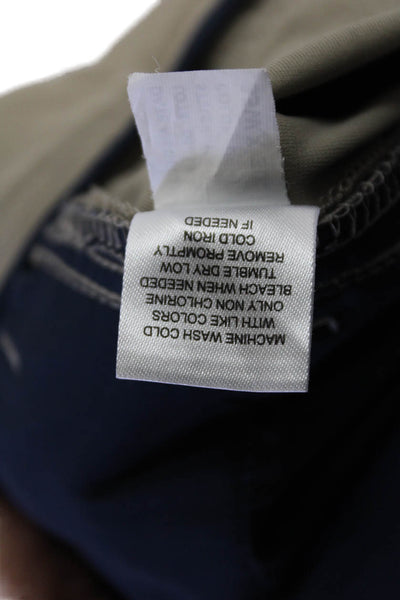 Johnnie-o Mens Chino Pants Gray Button 100% Polyester Size 35