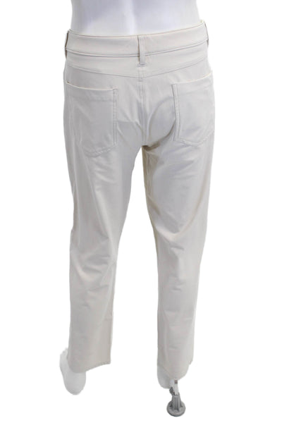 Johnnie-o Mens Chino Pants Beige Button 100% Polyester Size 35