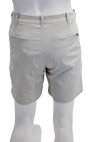 J Crew Mens Chino Shorts Beige Button Closure Size 35
