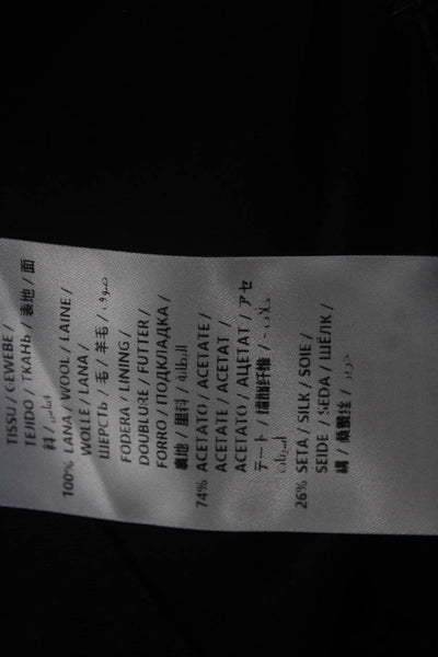 Alexander McQueen Womens Black Wool Straight Pencil Skirt Knee Length Size 44