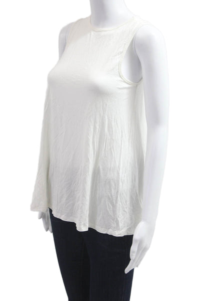 Cooperative Womens Tunic Tank White Rayon Spandex Crew Neck Sleeveless Size XS