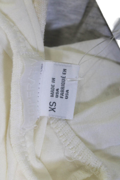 Cooperative Womens Tunic Tank White Rayon Spandex Crew Neck Sleeveless Size XS