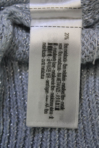 Zara Unisex Pullover Sweater Light Blue Long Sleeve Crew Neck Grunge Size S