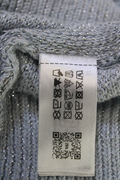 Zara Unisex Pullover Sweater Light Blue Long Sleeve Crew Neck Grunge Size S