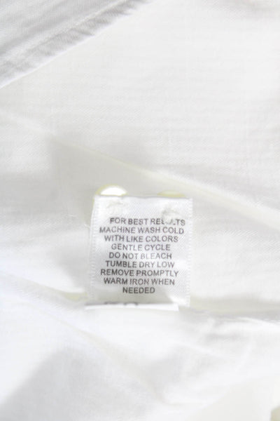 Peter Millar Mens White Point Collar Button Up Dress Shirt Long Sleeve Size XL