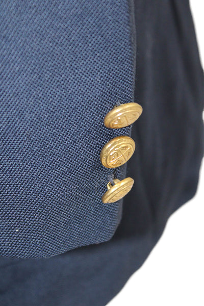 Barneys New York Mens Dark Blue Wool Blend Classic Blazer Button Size 36