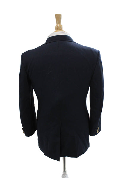 Barneys New York Mens Dark Blue Wool Blend Classic Blazer Button Size 36