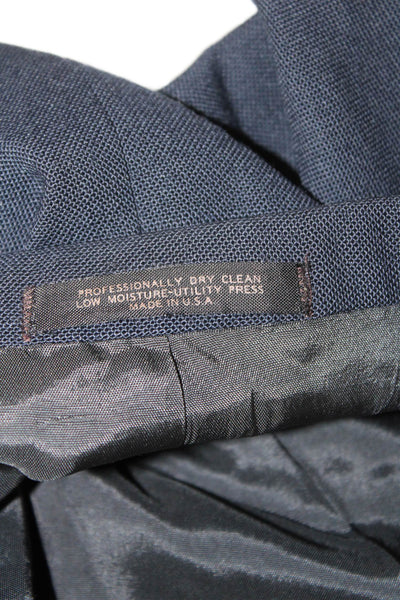 Barneys New York Mens Dark Blue Wool Blend Classic Blazer Button Size 36