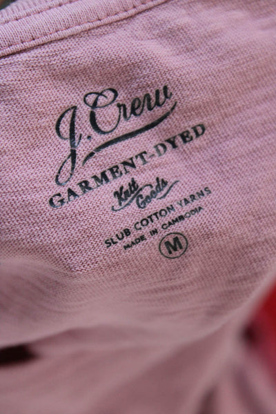 J Crew Womens Basic Pink Cotton Crew Neck Short Sleeve T-Shirt Size M