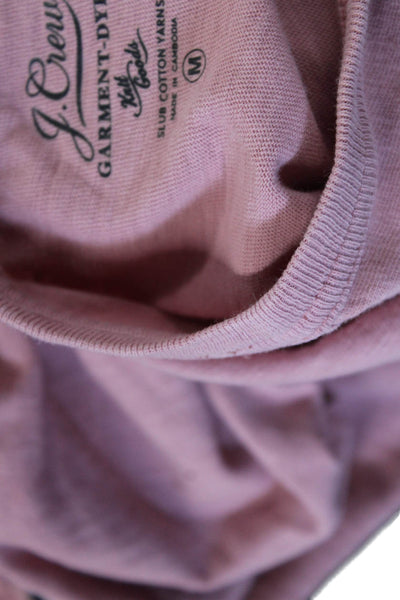 J Crew Womens Pink Basic Crew Neck Short Sleeve T-Shirt Slub Cotton Size M