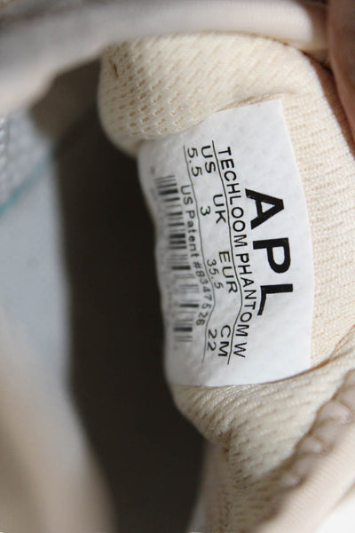 APL Womens Woven Round Toe Low Top Running Sneakers Beige Size 5.5