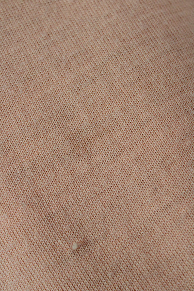 J Crew Women Merino Wool Crew Neck Pullover Sweater Orange 3/4 Sleeve Size PM