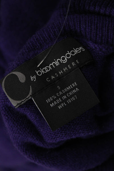 C by Bloomingdales Women Cashmere Turtleneck Sweater Purple Size S