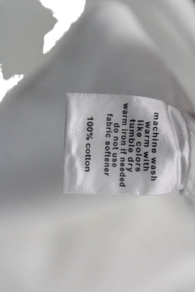 Paul Fredrick Mens Cotton Collared Long Sleeve Button Down Shirt White Size 15