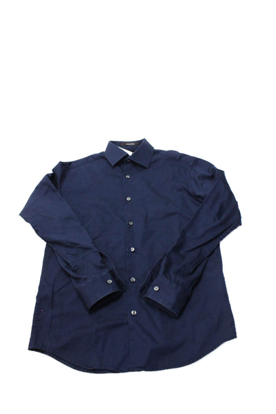 Michael Kors Boys Short Sleeve Button Down Casual Shirt Navy Size 14