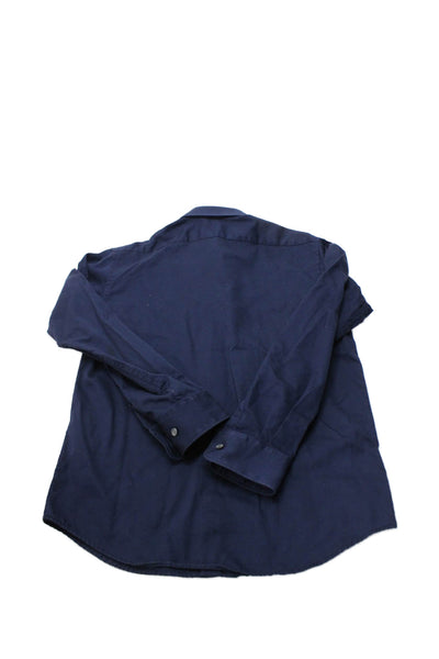 Michael Kors Boys Short Sleeve Button Down Casual Shirt Navy Size 14