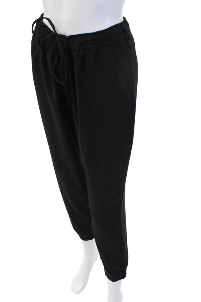 R Label The Reset Womens Jogger Sweatpants Black Drawstring Polyester Size S