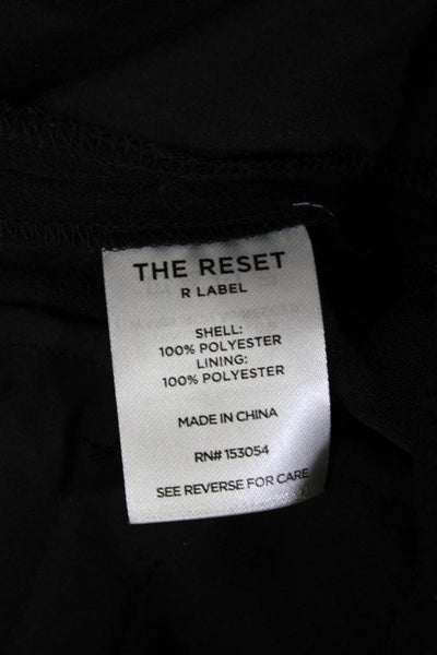 R Label The Reset Womens Jogger Sweatpants Black Drawstring Polyester Size S