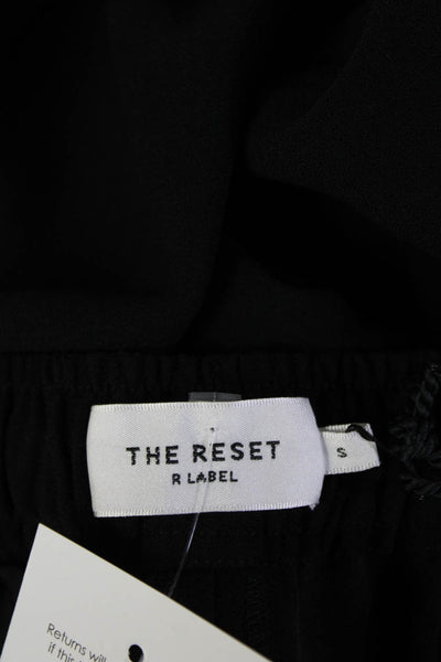 R Label The Reset Womens Jogger Sweatpants Black Drawstring Polyester Size S