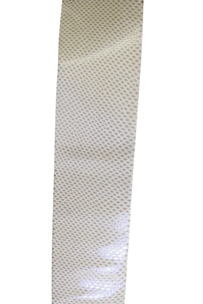 Judith Leiber Embossed Leather Turn Lock Adjustable Belt Beige Size M