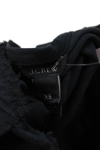 J Crew Womens Black Square Neck Sleeveless Cotton Tank Size XS