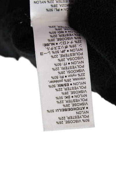 The Drop Womens Pullover Turtleneck Sweater Black Viscose Polyester Size S