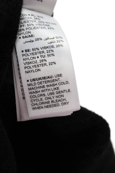 The Drop Womens Pullover Turtleneck Sweater Black Viscose Polyester Size S