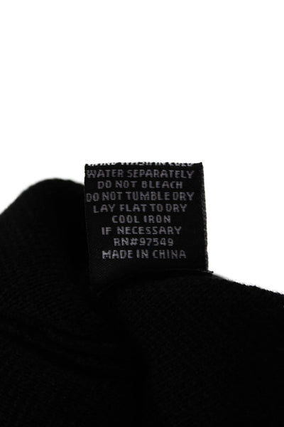 Metric Knits Womens Collared Black Blazer Long Sleeve Acrylic Cotton Size XL