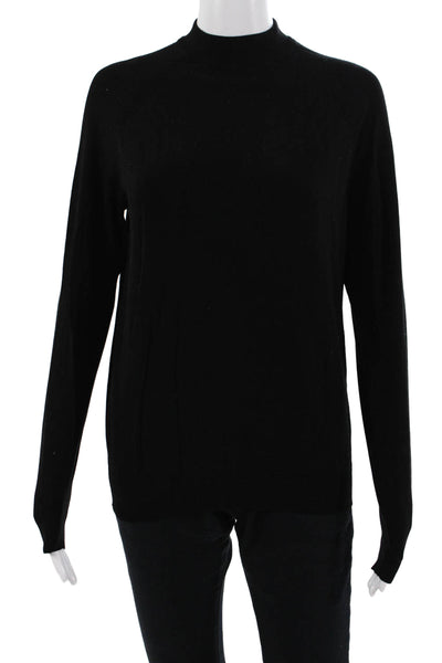Zara Women Black Mock Neck Pullover Sweater Long Sleeve Size S