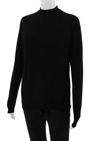 Zara Women Black Mock Neck Pullover Sweater Long Sleeve Size S