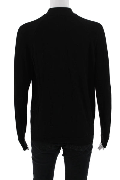 Zara Women Black Mock Neck Pullover Sweater Long Sleeve Size S