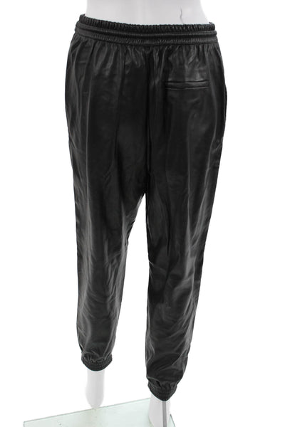 Zara Unisex Jogger Pants Black Drawstring 100% Polyurethane Size S