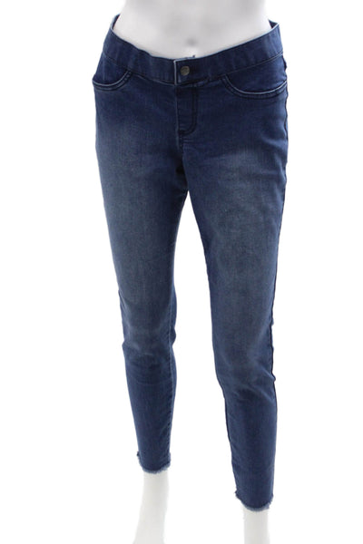 Hue Women Ankle Jeggings Dark Blue High Rise Size S