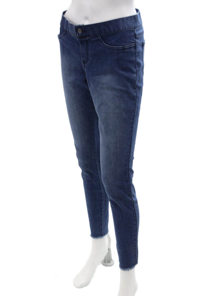 Hue Women Ankle Jeggings Dark Blue High Rise Size S