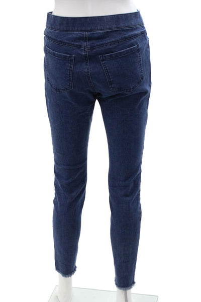 Hue Women Ankle Jeggings Dark Blue High Rise Size S