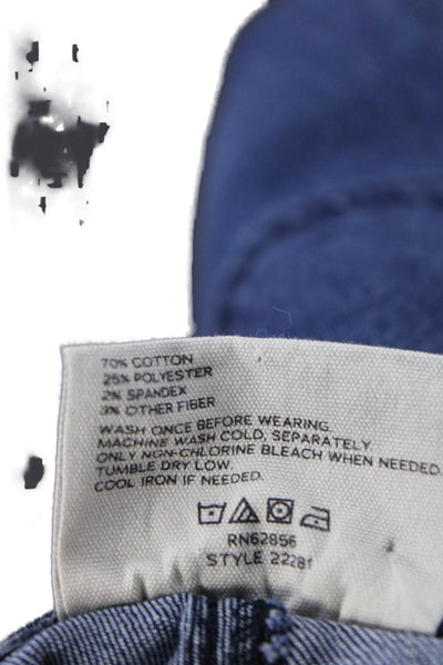 Hue Women Ankle Jeggings Dark Blue High Rise Size S
