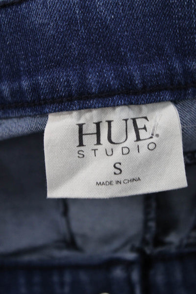 Hue Women Ankle Jeggings Dark Blue High Rise Size S