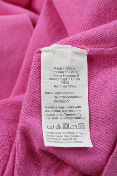 J Crew Women Basic Pink Cotton Crew Neck Long Sleeve T Shirt Size S