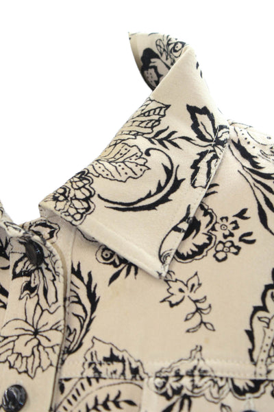 St. John By Marie Gray Womens Boho Beige Paisley Jacket Size 6