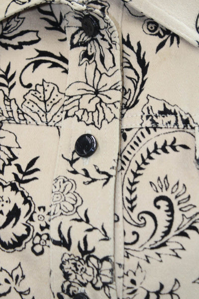 St. John By Marie Gray Womens Boho Beige Paisley Jacket Size 6