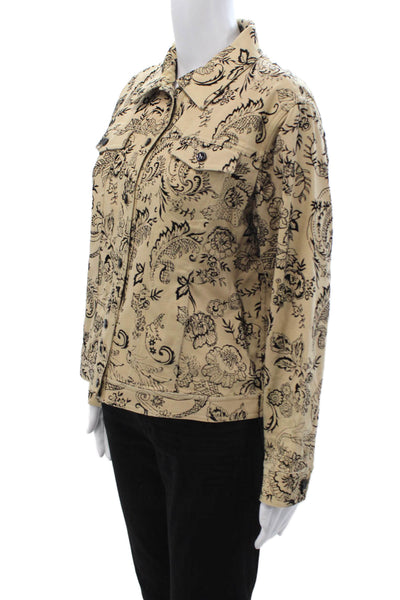 St. John By Marie Gray Womens Boho Beige Paisley Jacket Size 6