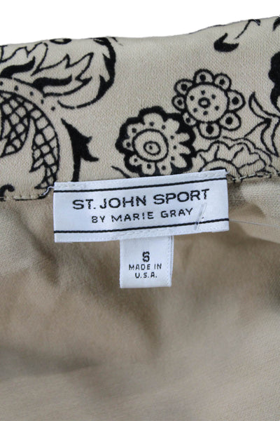 St. John By Marie Gray Womens Boho Beige Paisley Jacket Size 6