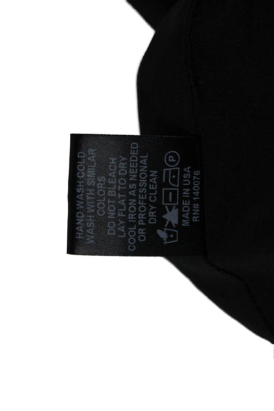 Generation Love Womens Black 80s Round Neck Short Sleeve Blouse Size S