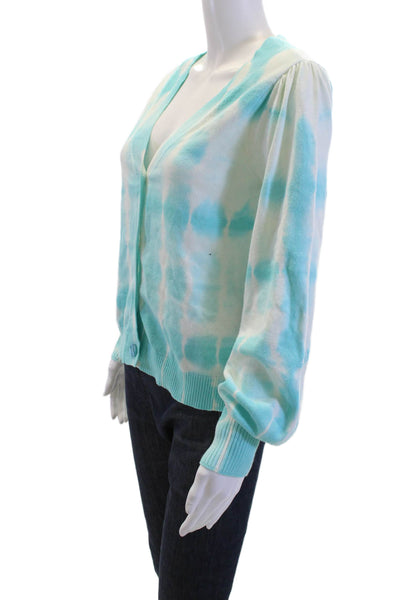 Generation Love Womens V-Neck Button Cardigan Light Blue Long Sleeve Size S