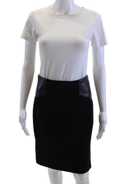Milly Womens Straight Pencil Mini Skirt Black Size 2