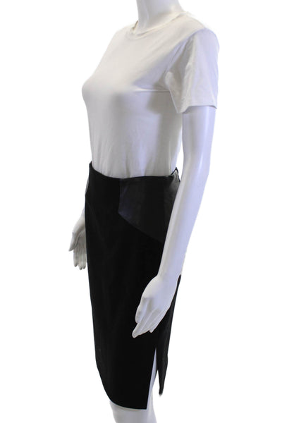Milly Womens Straight Pencil Mini Skirt Black Size 2