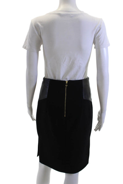 Milly Womens Straight Pencil Mini Skirt Black Size 2